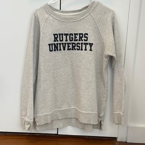 Rutgers University Pull Over Crew Neck Sweatshirt Gray - Size M, LEAGUE brand